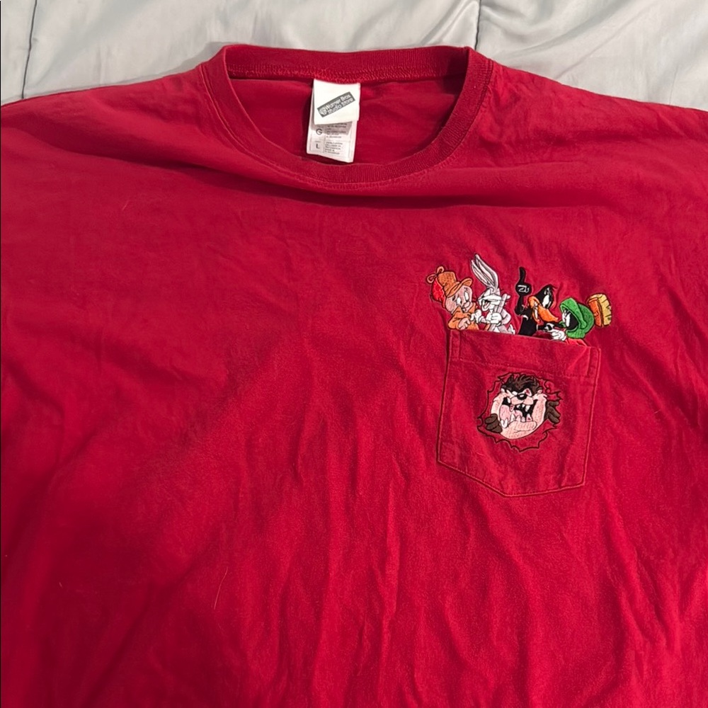 Red Looney Tunes Graphic T-Shirt